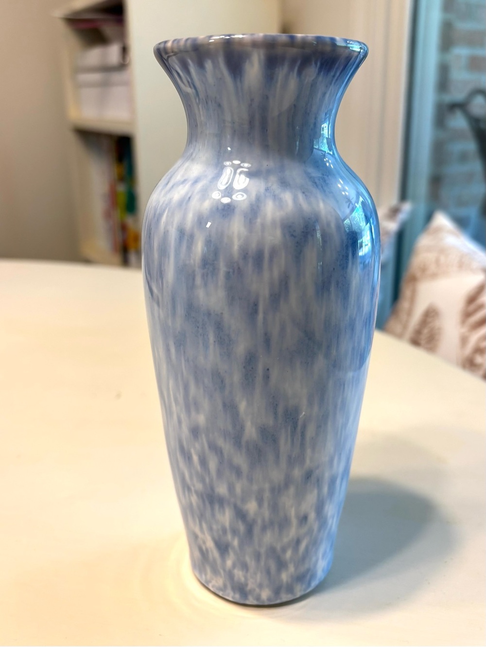 Blue Speckled Ceramic Vase - Home Accents